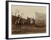 Wild West Show Stagecoach Scene-null-Framed Art Print