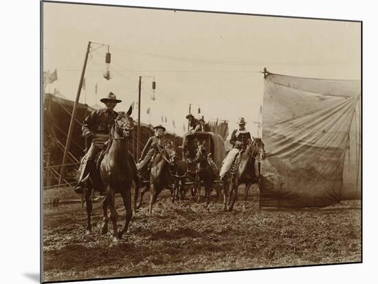 Wild West Show Stagecoach Scene-null-Mounted Art Print