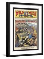 Wild West Weekly: Young Wild West and His Partner's Pile-null-Framed Art Print