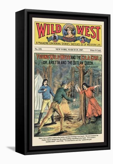 Wild West Weekly: Young Wild West and the Gila Girl-null-Framed Stretched Canvas