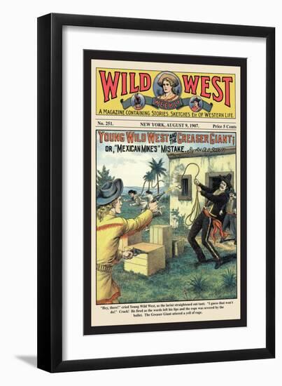 Wild West Weekly: Young Wild West and the Greaser Giant-null-Framed Art Print