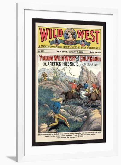 Wild West Weekly: Young Wild West and the Gulf Gang-null-Framed Art Print