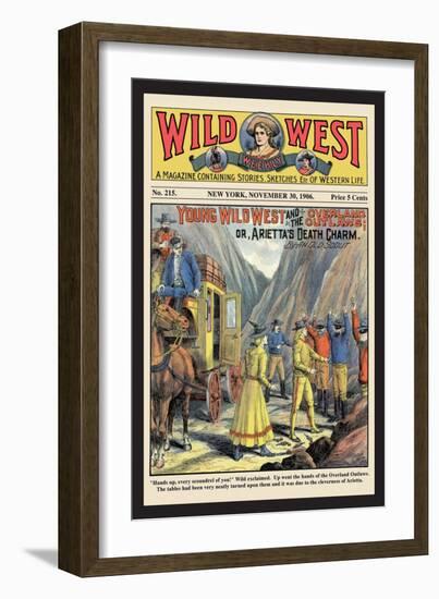 Wild West Weekly: Young Wild West and the Overland Outlaws-null-Framed Art Print