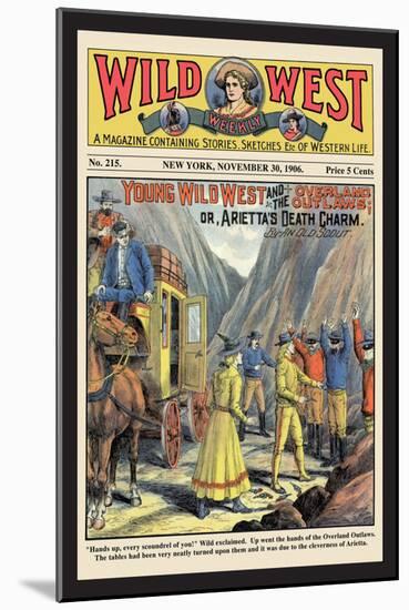 Wild West Weekly: Young Wild West and the Overland Outlaws-null-Mounted Art Print