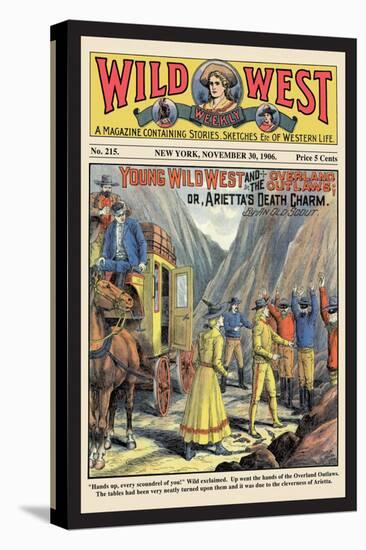 Wild West Weekly: Young Wild West and the Overland Outlaws-null-Stretched Canvas