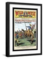 Wild West Weekly: Young Wild West's Bareback Beat-null-Framed Art Print