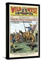 Wild West Weekly: Young Wild West's Bareback Beat-null-Stretched Canvas