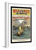 Wild West Weekly: Young Wild West's Bucking Broncos-null-Framed Art Print