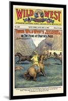 Wild West Weekly: Young Wild West's Bucking Broncos-null-Mounted Art Print