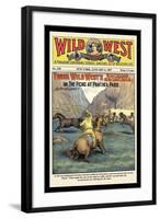 Wild West Weekly: Young Wild West's Bucking Broncos-null-Framed Art Print