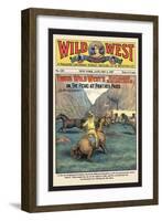 Wild West Weekly: Young Wild West's Bucking Broncos-null-Framed Art Print