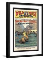 Wild West Weekly: Young Wild West's Bucking Broncos-null-Framed Art Print
