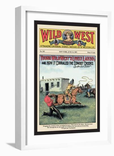 Wild West Weekly: Young Wild West's Lively Lasso-null-Framed Art Print