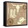 Wild West Western Set-Alisa Foytik-Framed Stretched Canvas