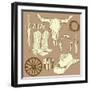 Wild West Western Set-Alisa Foytik-Framed Art Print