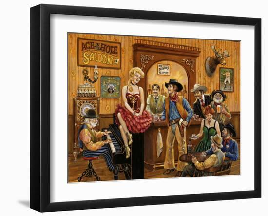 Wild Wild West Saloon-Lee Dubin-Framed Giclee Print