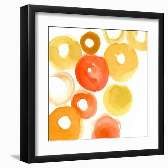 wild wood pattern   watercolor, floral, fall colors-Robbin Rawlings-Framed Art Print