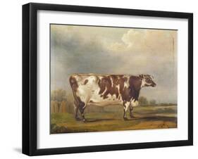 Wildair' an Eight-Year-Old Heifer in a River Landscape, 1827-Thomas Weaver-Framed Giclee Print