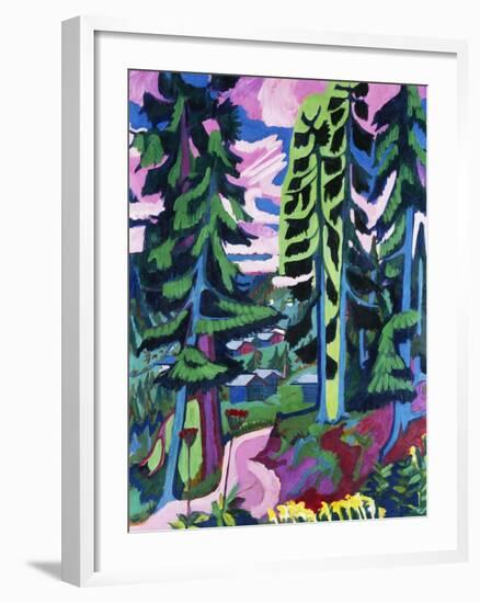 Wildboden (Bergwald; Sommerlicher Waldweg)-Ernst Ludwig Kirchner-Framed Giclee Print