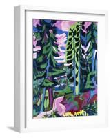 Wildboden (Bergwald; Sommerlicher Waldweg)-Ernst Ludwig Kirchner-Framed Giclee Print