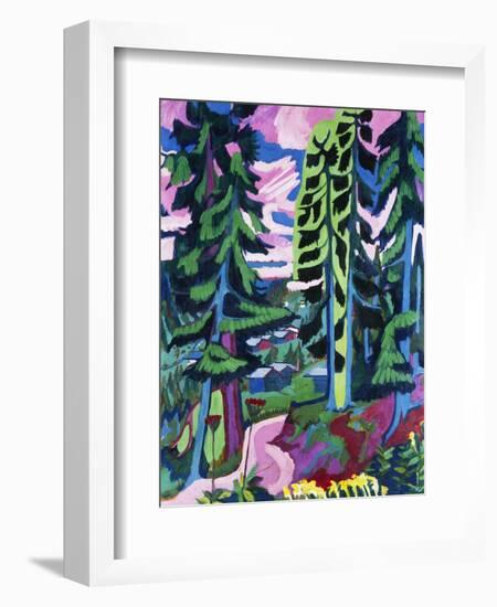 Wildboden (Bergwald; Sommerlicher Waldweg)-Ernst Ludwig Kirchner-Framed Giclee Print