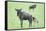 Wildebeest and Calf-DLILLC-Framed Stretched Canvas