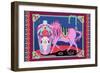 Wildebeest and Vase, 2021 (Acrylic on Panel)-Tsz Kam-Framed Giclee Print