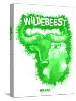 Wildebeest Spray Paint Green-Anthony Salinas-Stretched Canvas