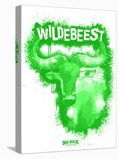 Wildebeest Spray Paint Green-Anthony Salinas-Stretched Canvas