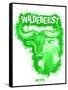 Wildebeest Spray Paint Green-Anthony Salinas-Framed Stretched Canvas