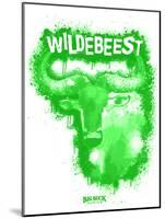 Wildebeest Spray Paint Green-Anthony Salinas-Mounted Poster