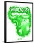 Wildebeest Spray Paint Green-Anthony Salinas-Framed Poster
