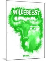 Wildebeest Spray Paint Green-Anthony Salinas-Mounted Poster