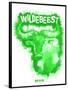 Wildebeest Spray Paint Green-Anthony Salinas-Framed Poster