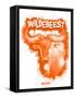 Wildebeest Spray Paint Orange-Anthony Salinas-Framed Stretched Canvas