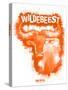 Wildebeest Spray Paint Orange-Anthony Salinas-Stretched Canvas