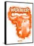 Wildebeest Spray Paint Orange-Anthony Salinas-Framed Stretched Canvas