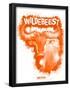 Wildebeest Spray Paint Orange-Anthony Salinas-Framed Poster