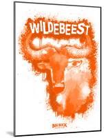 Wildebeest Spray Paint Orange-Anthony Salinas-Mounted Poster