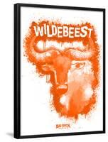 Wildebeest Spray Paint Orange-Anthony Salinas-Framed Poster