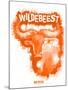 Wildebeest Spray Paint Orange-Anthony Salinas-Mounted Poster