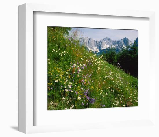 Wilder Kaiser Mountain Austria-null-Framed Art Print