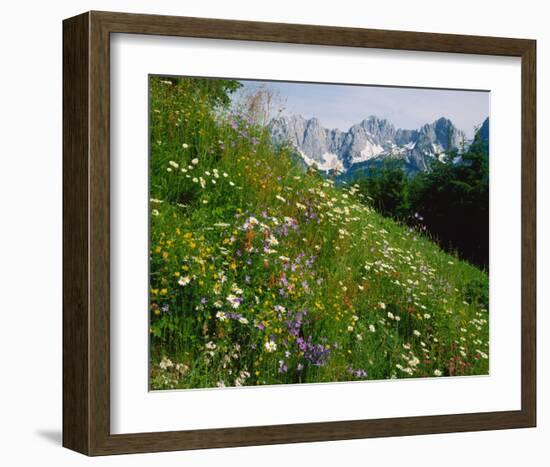 Wilder Kaiser Mountain Austria-null-Framed Art Print