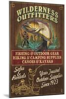 Wilderness Outfitters - Vintage Sign-Lantern Press-Mounted Art Print