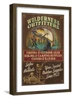 Wilderness Outfitters - Vintage Sign-Lantern Press-Framed Art Print