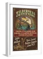 Wilderness Outfitters - Vintage Sign-Lantern Press-Framed Art Print