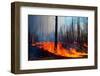 Wildfire. Wildfire in British Columbia. Canada. Forest Fire. Forest Fire in Progress. Fire. Large F-Fernando Astasio Avila-Framed Photographic Print