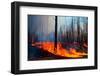 Wildfire. Wildfire in British Columbia. Canada. Forest Fire. Forest Fire in Progress. Fire. Large F-Fernando Astasio Avila-Framed Photographic Print