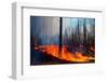 Wildfire. Wildfire in British Columbia. Canada. Forest Fire. Forest Fire in Progress. Fire. Large F-Fernando Astasio Avila-Framed Photographic Print