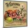 Wildflower Brand - Ruddock, California - Citrus Crate Label-Lantern Press-Mounted Art Print